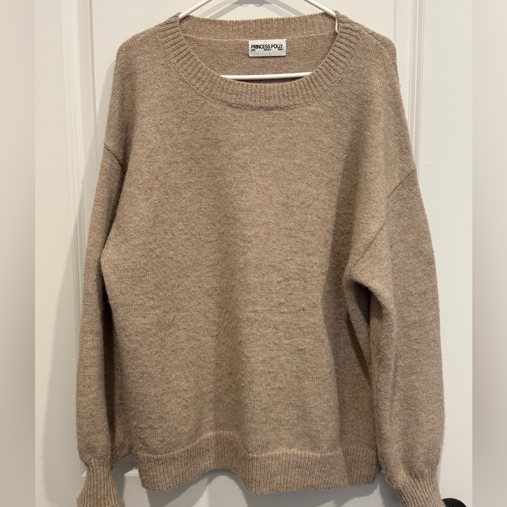 Princess Polly Tan Knit Sweater